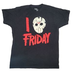 Friday the thirteenth I love Friday Jason halloween horror shirt. Size Large